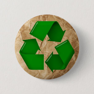 Recycle - Crumpled Paper 6 Cm Round Badge