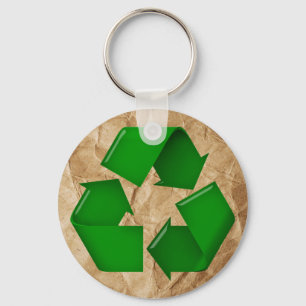 Recycle - Crumpled Paper Key Ring
