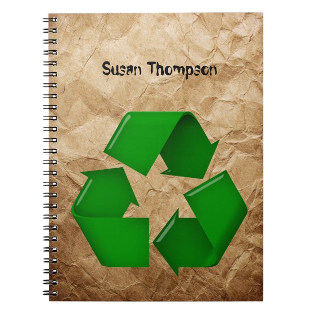 Recycle - Crumpled Paper Notebook (Front)