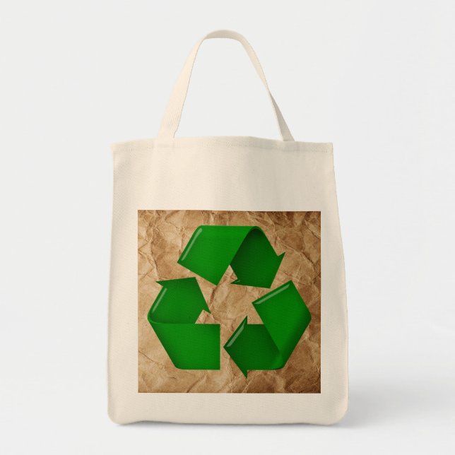 Recycle - Crumpled Paper Tote Bag (Front)
