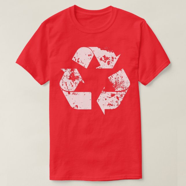 Recycle Distressed White T-Shirt (Design Front)