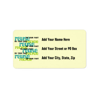 Recycle Do  Your Part T-shirts and Gifts Label