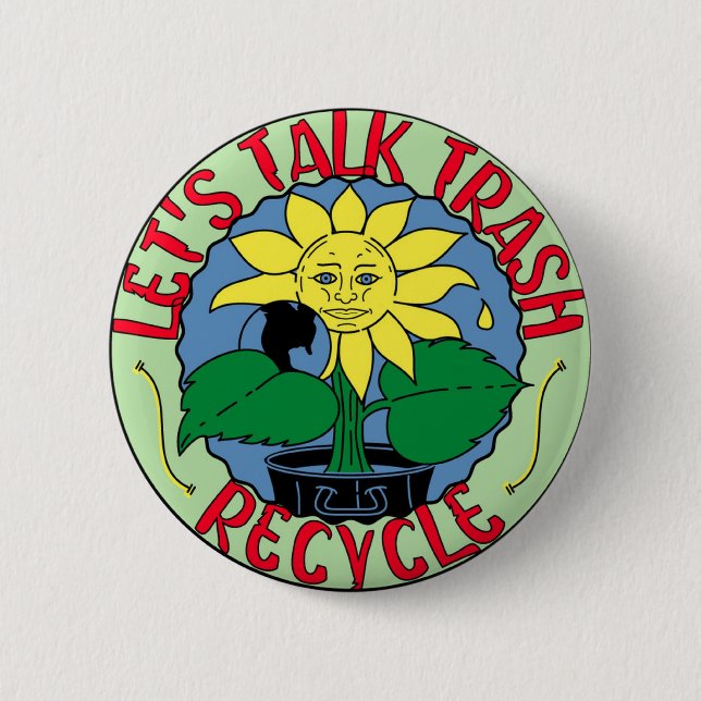 Recycle Earth Day Button (Front)