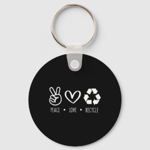 Recycle Earth Day Teacher Teens Recycling Peace Lo Key Ring