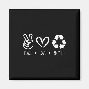 Recycle Earth Day Teacher Teens Recycling Peace Lo Magnet