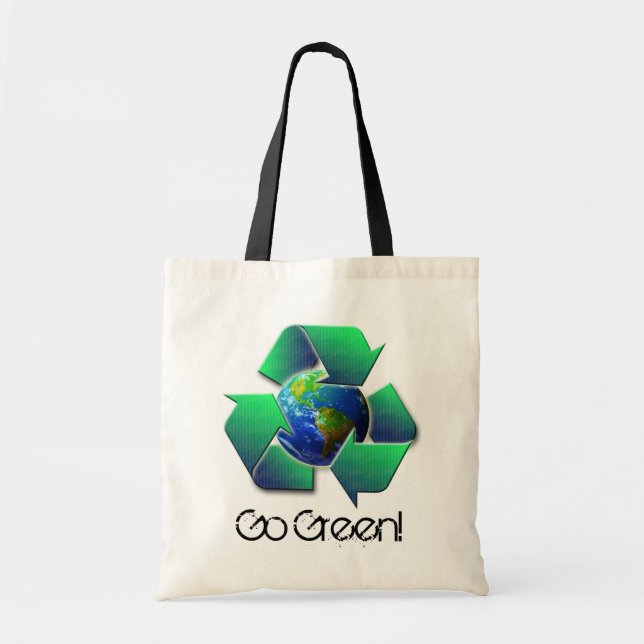 Recycle Earth, Go Green! - tote Bag (Front)