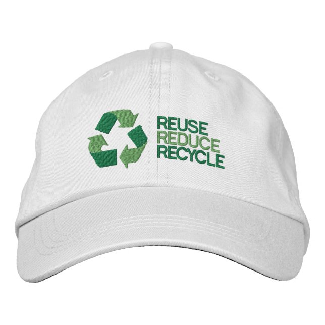 Recycle Environment Awareness Embroidered Hat (Front)