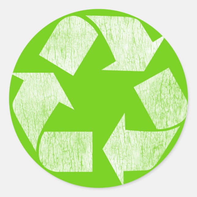 Recycle - Go Green Classic Round Sticker (Front)