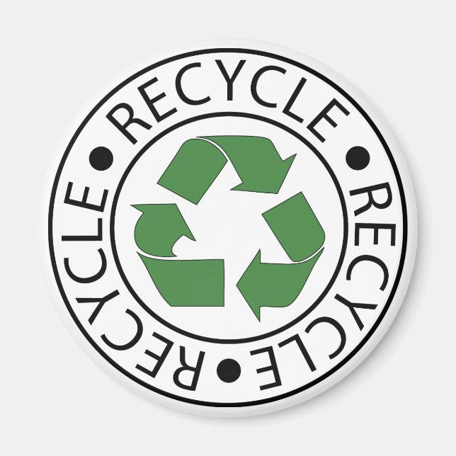 Recycle Green Centre Logo Magnet (Front)
