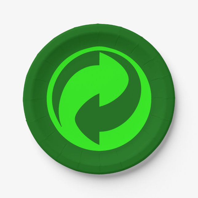 Recycle Green Paper Plate (Front)