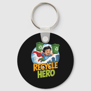 Recycle hero kids earth day key ring