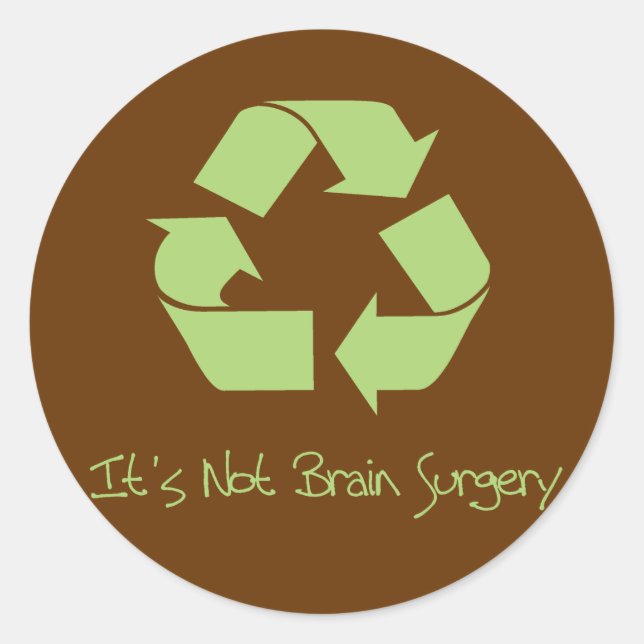 Recycle it's Easy Classic Round Sticker (Front)