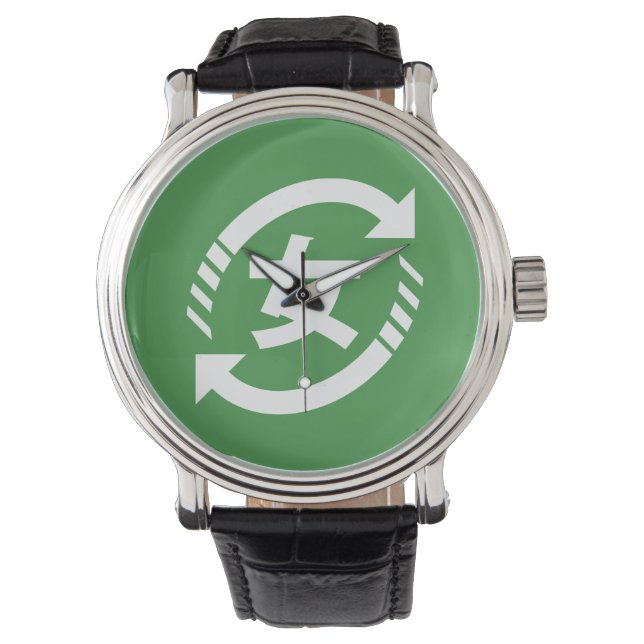 Recycle Japanese Girls | Kanji Nihongo Sign Watch (Front)