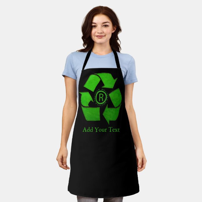 Recycle Logo by Shirley Taylor Apron (Worn)