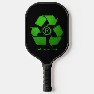 Recycle Logo by Shirley Taylor Pickleball Paddle