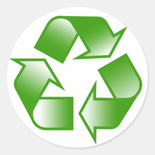 Recycle Logo Classic Round Sticker