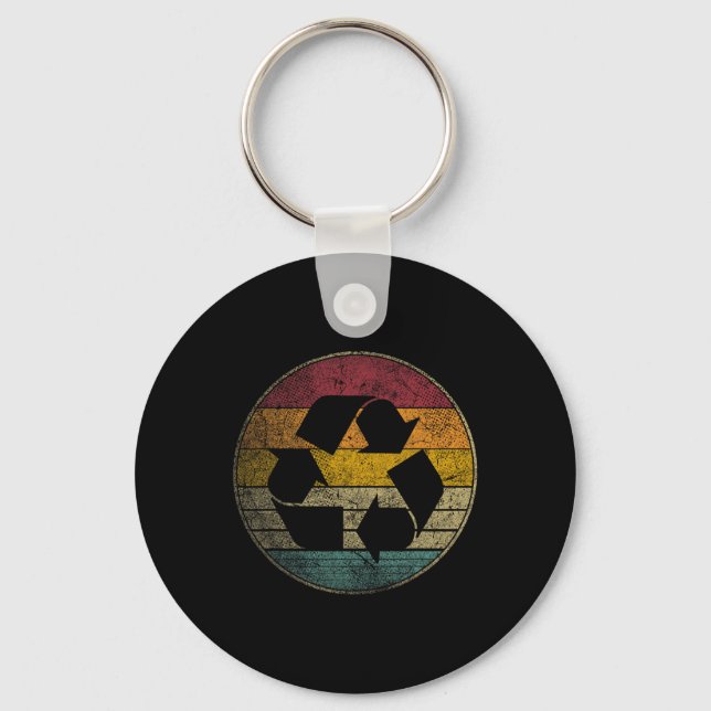 Recycle Logo Earth Day Nature Planet Conservation  Key Ring (Front)
