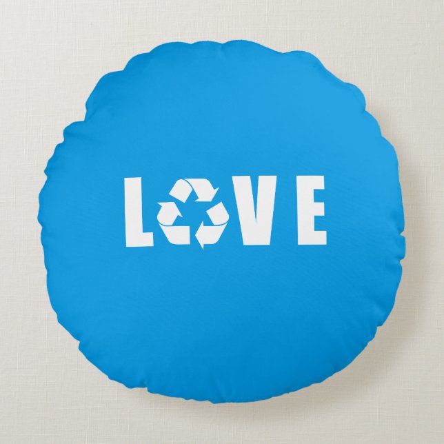 Recycle Love Round Cushion (Front)