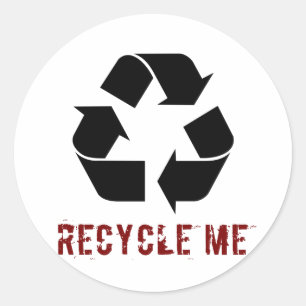 Recycle Me Classic Round Sticker