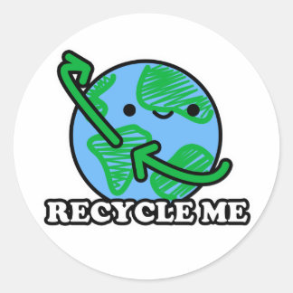 "Recycle Me" Earth Stickers