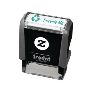 Recycle Me Symbol Green Ink Self-inking Stamp