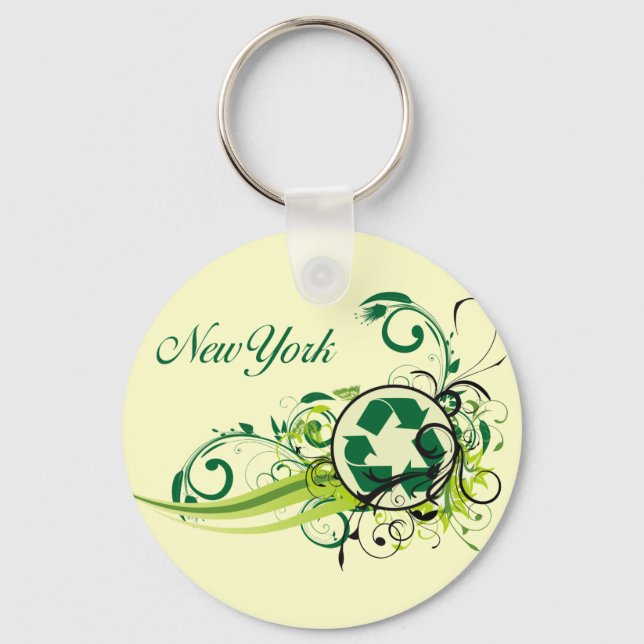 Recycle New York Key Ring (Front)