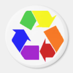 recycle rainbow symbol magnet