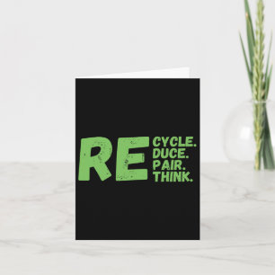 Recycle Reduce Repair Rethink Earth Day Activism  Card
