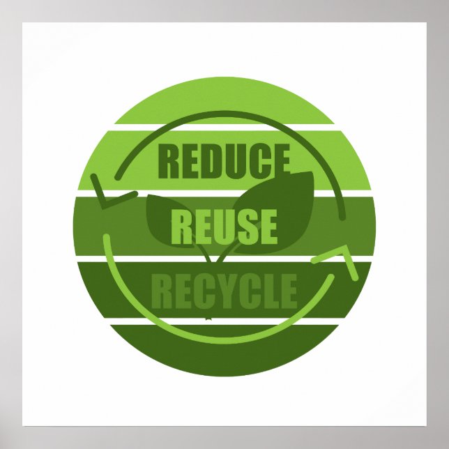 recycle reduce reuse poster (Front)