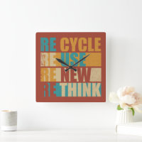 Recycle reduce reuse renew rethink