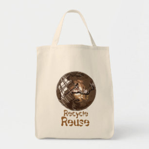 Recycle Reuse Grocery Tote Bag
