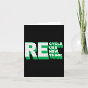Recycle Reuse Renew Rethink Crisis Environmental A Card