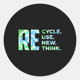 Recycle Reuse Renew Rethink Crisis Environmental A Classic Round Sticker