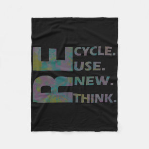 Recycle Reuse Renew Rethink Crisis Environmental A Fleece Blanket