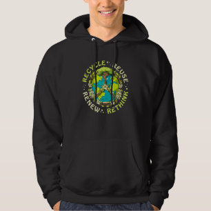Recycle Reuse Renew Rethink Crisis Environmental A Hoodie