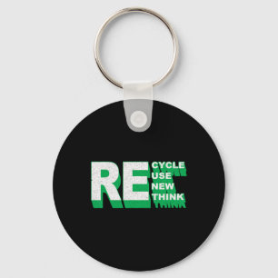 Recycle Reuse Renew Rethink Crisis Environmental A Key Ring
