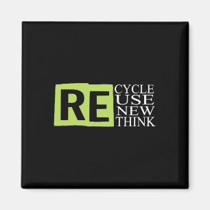 Recycle Reuse Renew Rethink Crisis Environmental A Magnet