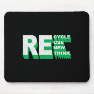 Recycle Reuse Renew Rethink Crisis Environmental A Mouse Mat