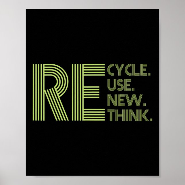 Recycle Reuse Renew Rethink Crisis Environmental A Poster (Front)