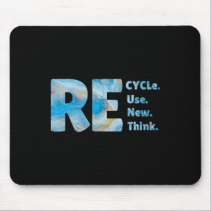 Recycle Reuse Renew Rethink Crisis Environmental E Mouse Mat