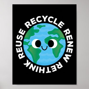 Recycle Reuse Renew Rethink Crisis Environmental E Poster