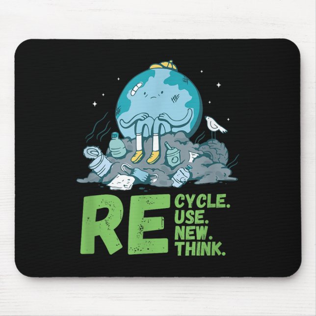 Recycle Reuse Renew Rethink Earth Day 2024 Activis Mouse Mat (Front)