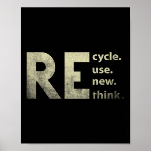 Recycle Reuse Renew Rethink Earth Day 4  Poster