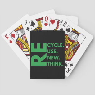 Recycle Reuse Renew Rethink Earth Day Environment Playing Cards