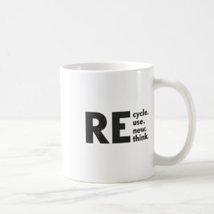 Recycle Reuse Renew Rethink Earth Day Environmenta Coffee Mug