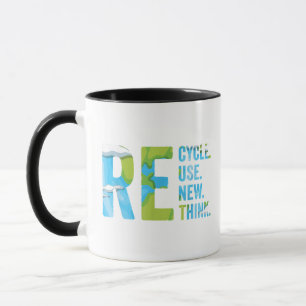 Recycle Reuse Renew Rethink For Earth's Day 2023 Mug