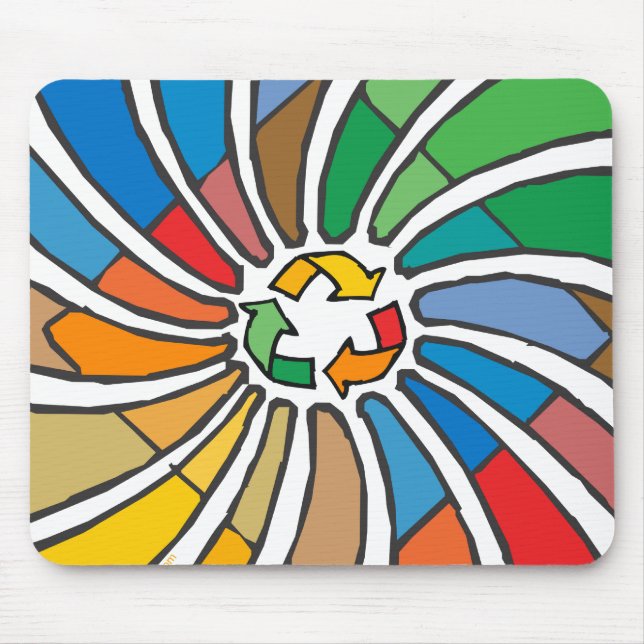 Recycle Sign Art Mouse Mat (Front)