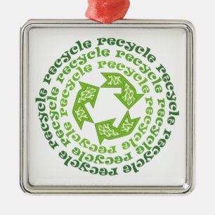 Recycle sign  custom ornament