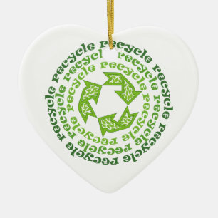 Recycle sign  custom ornament