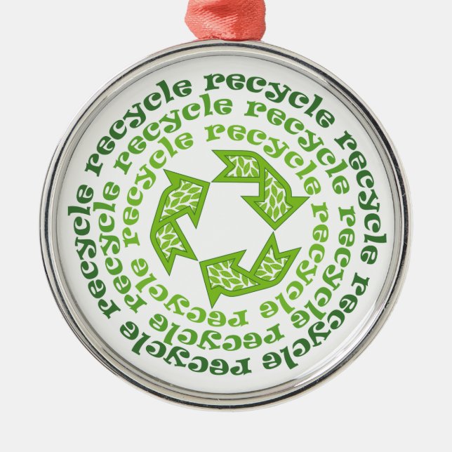 Recycle sign  custom ornament (Front)